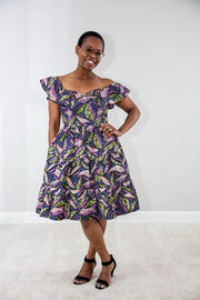 Arewa summer dress -  Purple